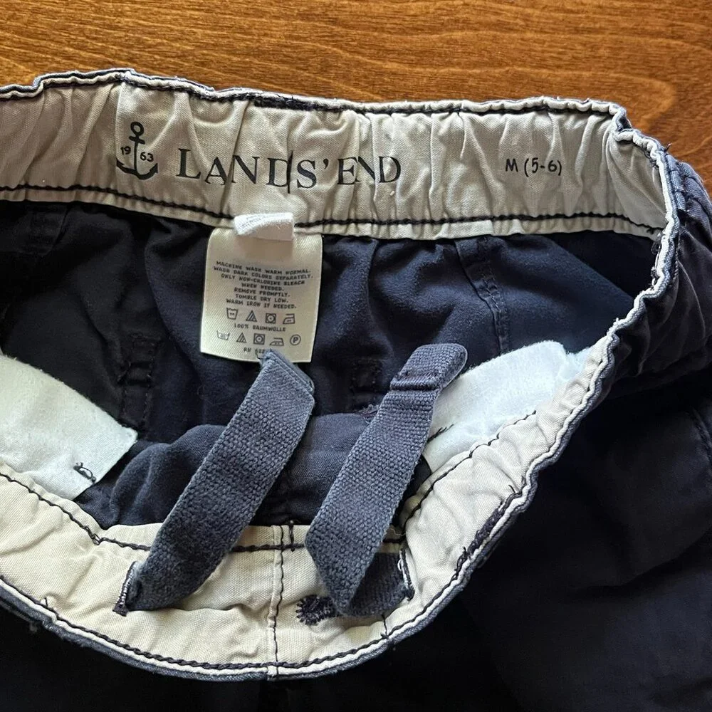 Lands' End navy shorts 5-6
